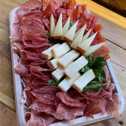 An Italian salumi & cheese platter
