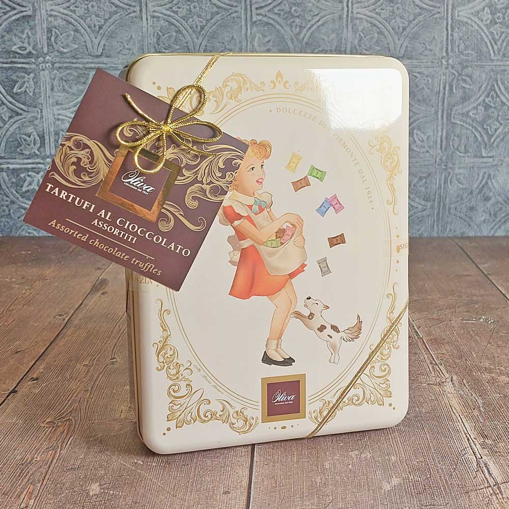 Chocolate Truffles in a Retro Tin